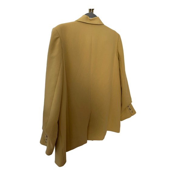Dissh Rowan Boyfriend Blazer Jacket Notch Lapel SingleBreasted Tan/yellow Size10 - Picture 5 of 13